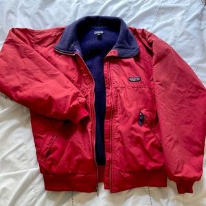 Vintage fleece lined Patagonia bomber style jacket